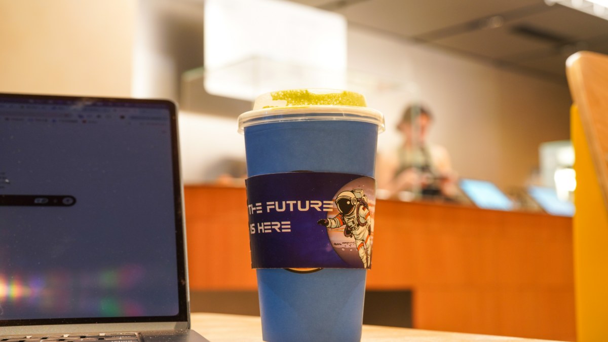 Yummy Future cup at the Palo Alto storefront, opened October 2025
