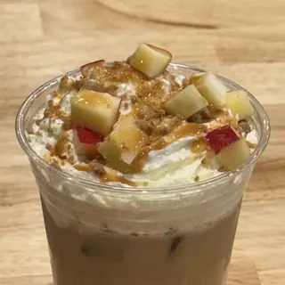 Iced Caramel Apple Cream Chai Latte