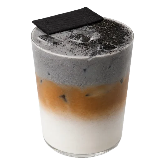 Black Sesame Cream Iced Latte