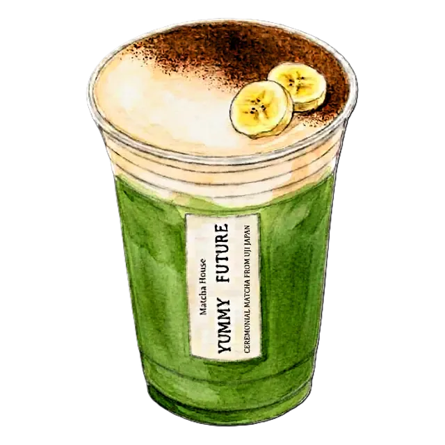 Cinnamon Roll Banana Cream Matcha